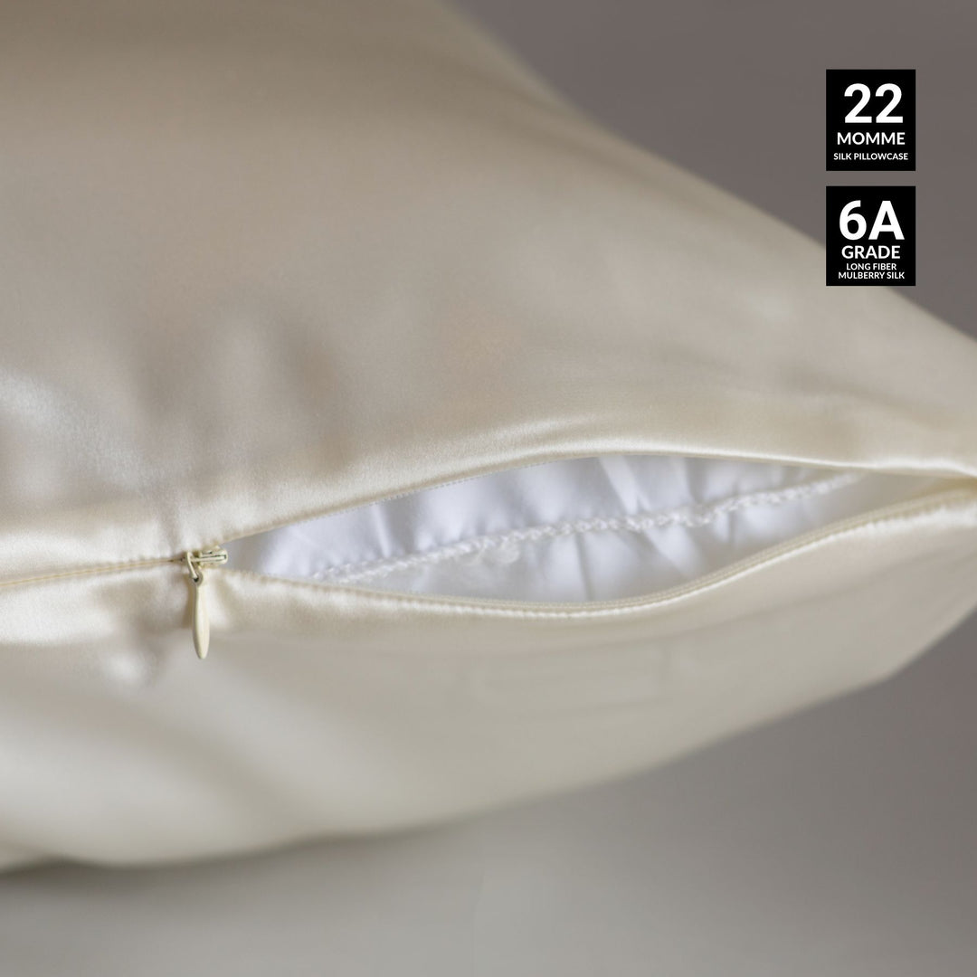 Ivory Pure Silk Pillowcase