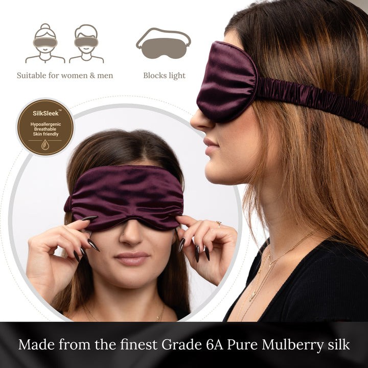 burgundy sleep eye mask