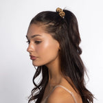 Gold Silk Scrunchie - Midi - SilkSleek