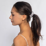 Silver Silk Scrunchie