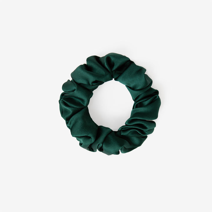 Emerald Silk Scrunchie - Large