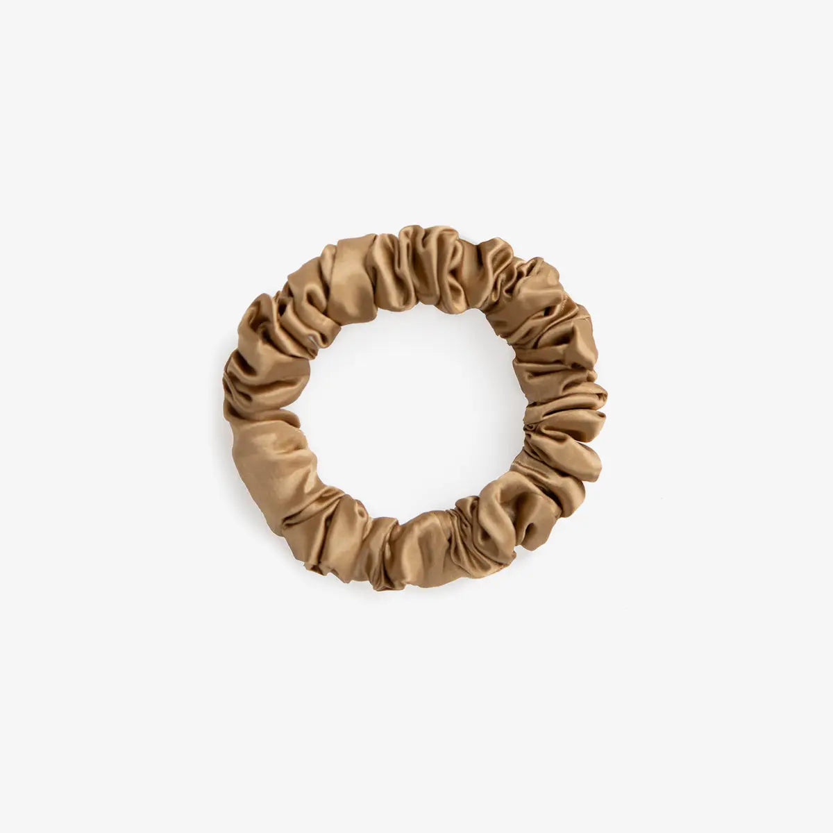 Gold Silk Scrunchie - Midi - SilkSleek
