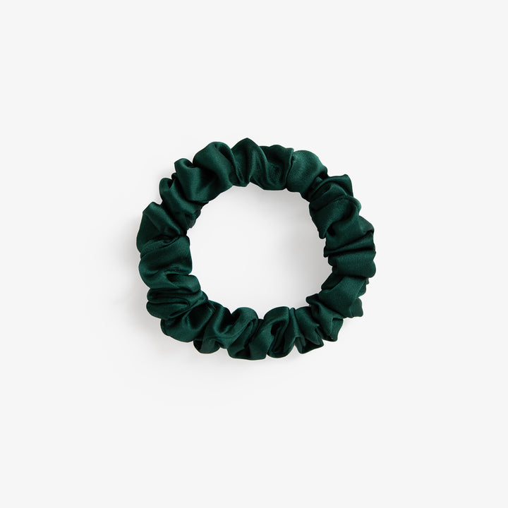 Emerald Silk Scrunchie - Midi