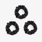 Large Silk Scrunchie Set - Black - SilkSleek