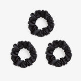 Large Silk Scrunchie Set - Black - SilkSleek