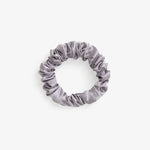 Silver Silk Scrunchie - Midi - SilkSleek
