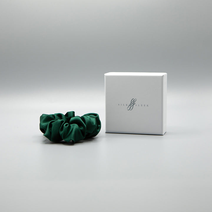 Emerald Silk Scrunchie 