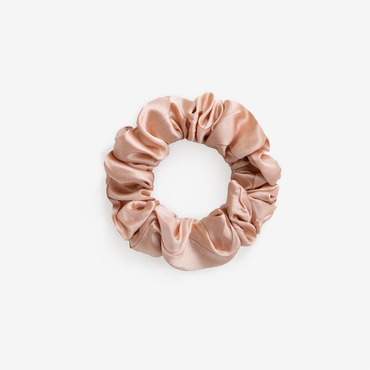 Rose Gold Silk Scrunchie - Large