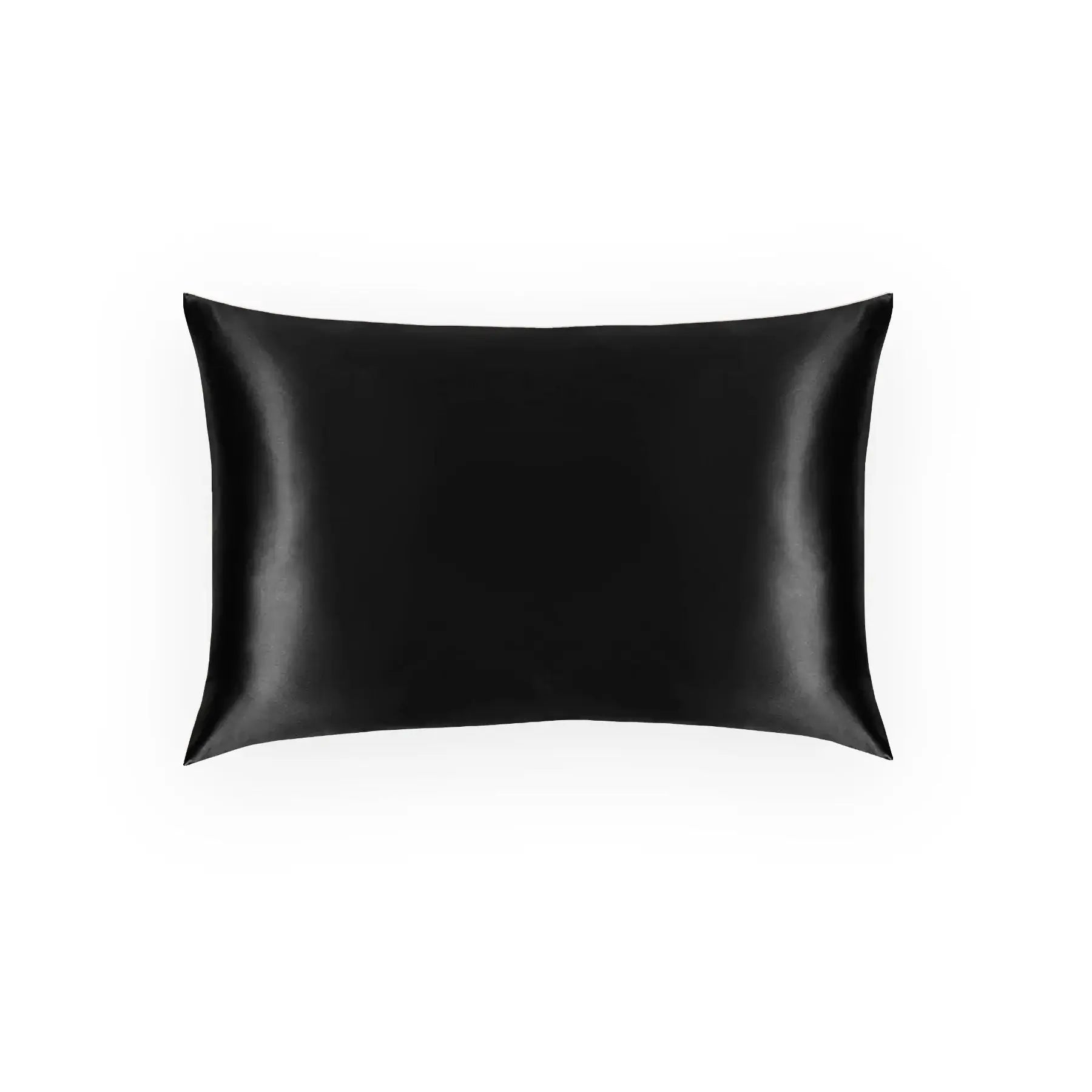 Luxurious black silk pillowcase by SilkSleek for a smooth and comfortable sleeping experience