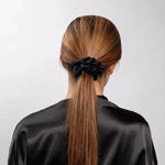 Black Silk Scrunchie 