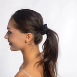 Black Silk Scrunchie - Midi SilkSleek