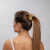 Gold Silk Scrunchie 