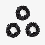 Large Silk Scrunchie Set - Black - SilkSleek