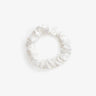 Pearl White Silk Scrunchie - Midi - SilkSleek