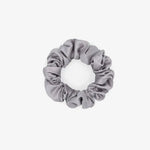 Silver Silk Scrunchie - Large - SilkSleek