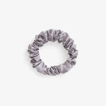 Silver Silk Scrunchie - Midi - SilkSleek