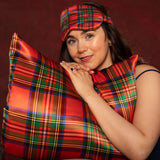 Tartan Red Silk Pillowcase