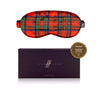 Tartan Silk Eye Mask in Red with Gift Box 