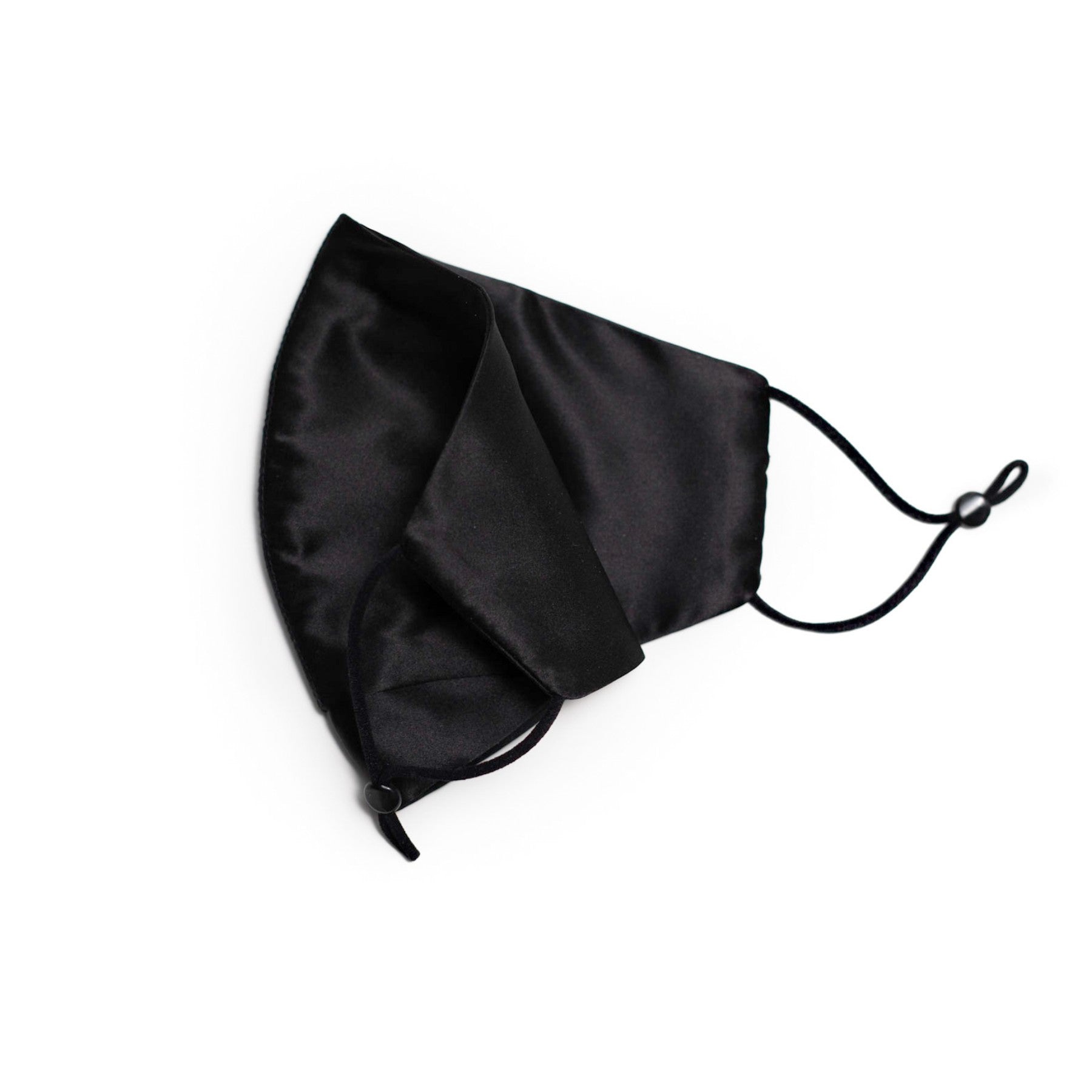 Pure Mulberry SILK Face Mask With Nose Wire - Black - SilkSleek