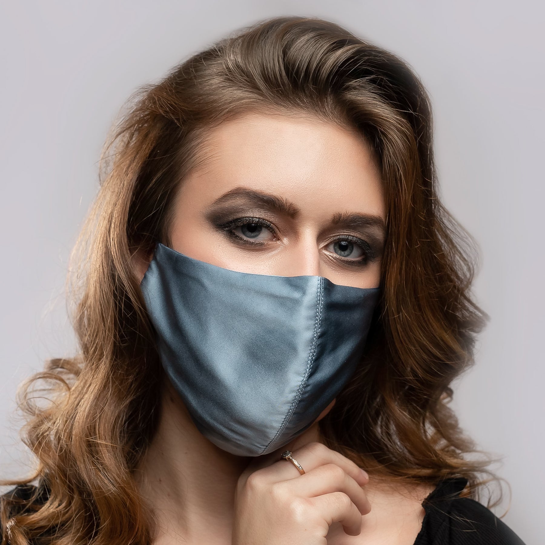 Pure Mulberry SILK Face Mask With Nose Wire - Duck Green - SilkSleek