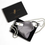Pure Mulberry SILK Face Mask With Nose Wire - Silver - SilkSleek