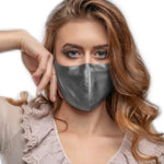Pure Mulberry SILK Face Mask With Nose Wire - Silver - SilkSleek