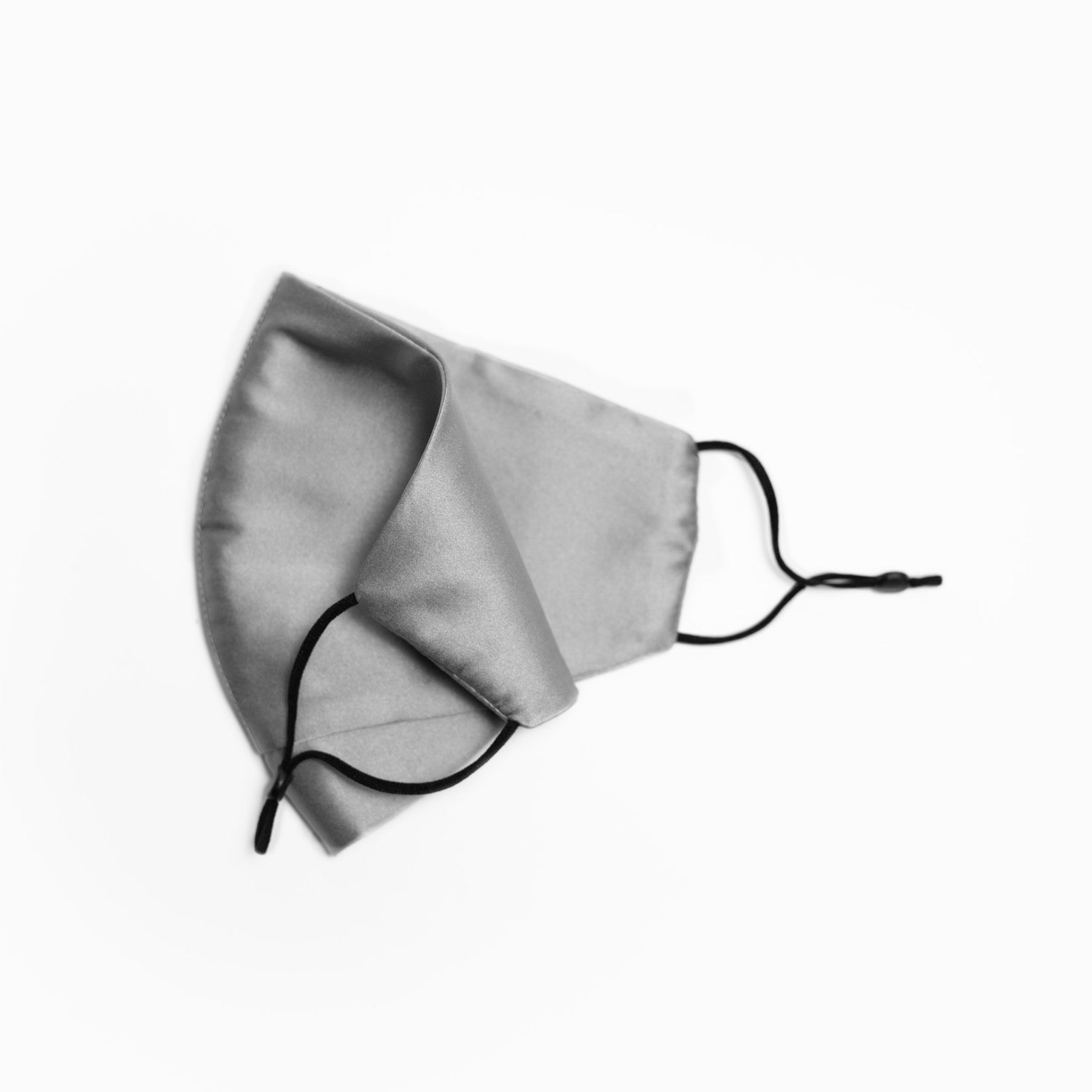 Pure Mulberry SILK Face Mask With Nose Wire - Silver - SilkSleek