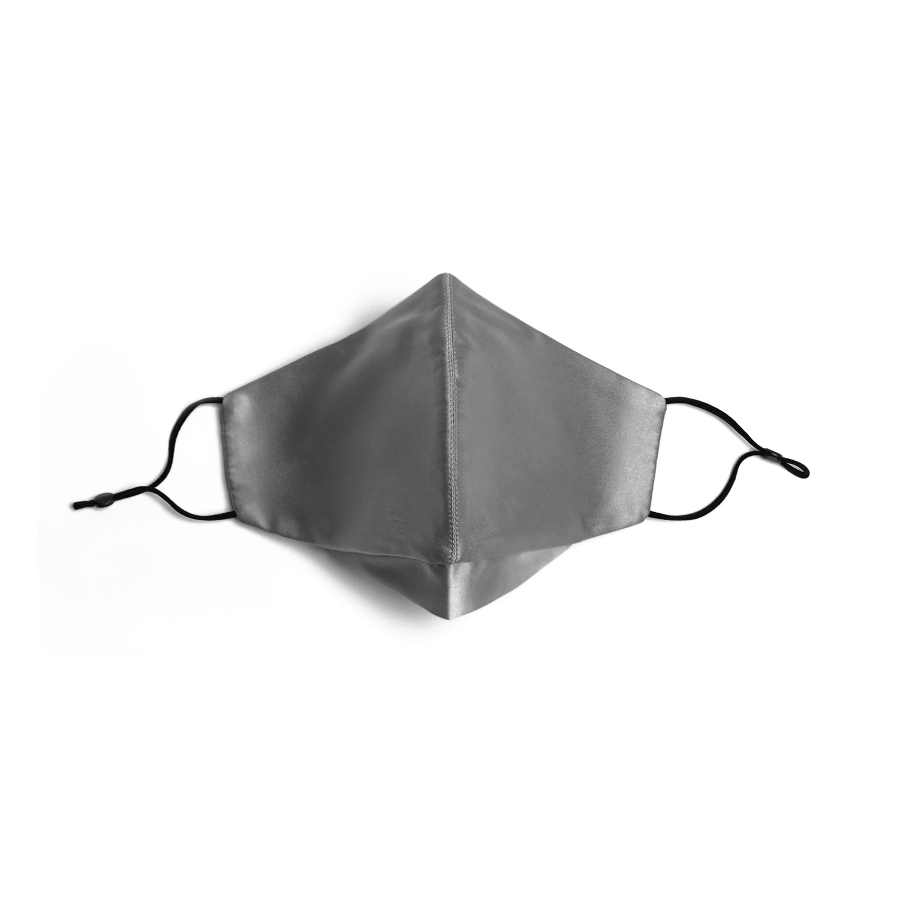 Pure Mulberry SILK Face Mask With Nose Wire - Silver - SilkSleek