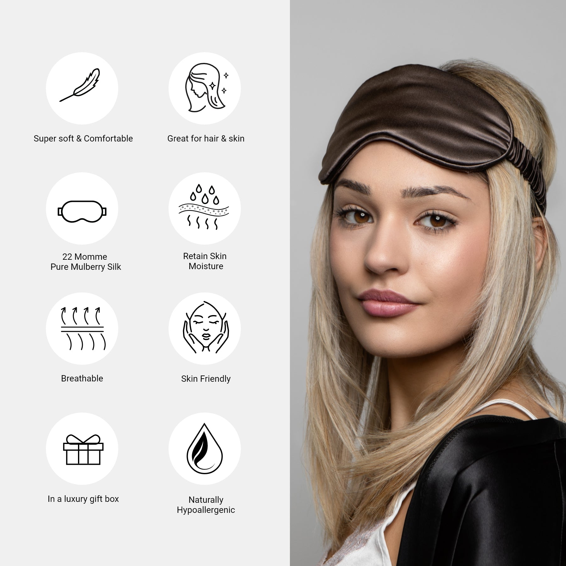 Chocolate Silk Sleep Mask