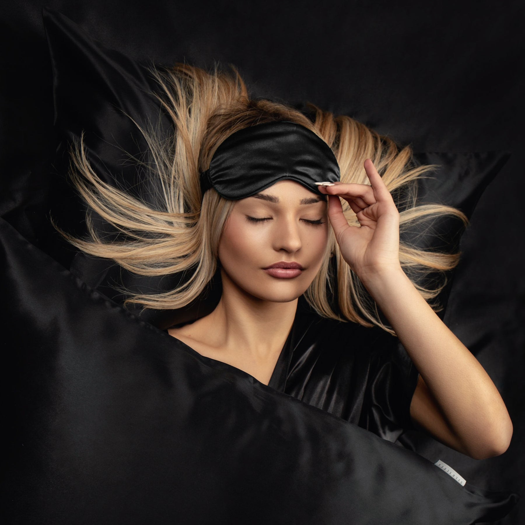 Silk Sleep Mask Black 