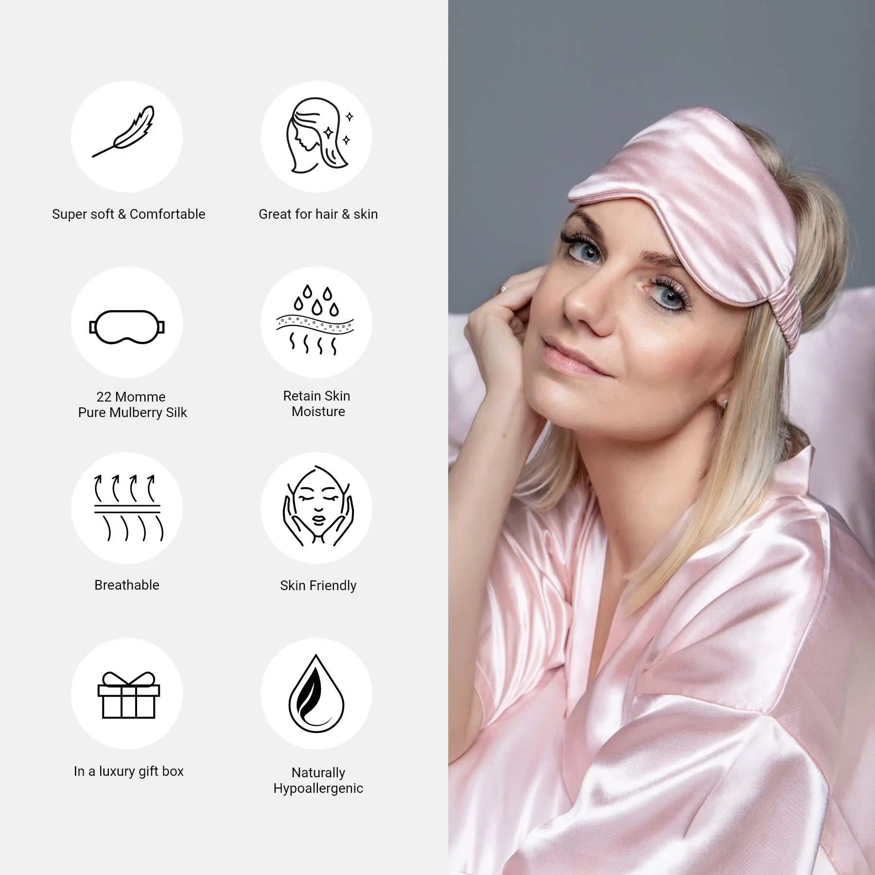 Barley Blush Silk Sleep Mask