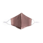 Pure Mulberry SILK Face Mask With Nose Wire -  Dusty Pink - SilkSleek