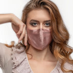 Pure Mulberry SILK Face Mask With Nose Wire -  Dusty Pink - SilkSleek