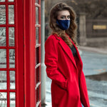 Pure Mulberry SILK Face Mask With Nose Wire -  Navy Blue - SilkSleek