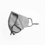 Pure Mulberry SILK Face Mask With Nose Wire - Silver - SilkSleek