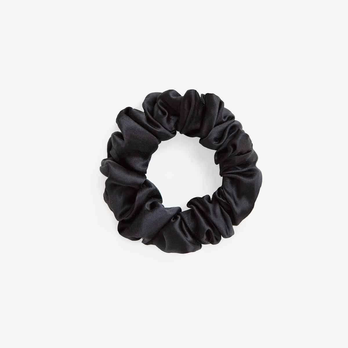 Black Silk Scrunchie - Large - SilkSleek
